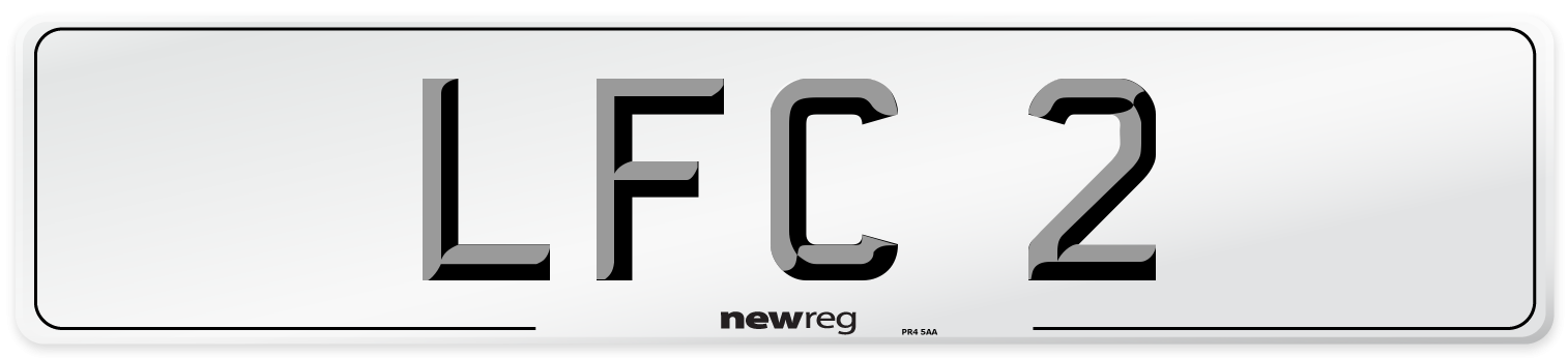 LFC 2 Number Plate from New Reg